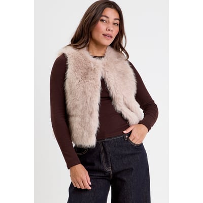 Gilet sans manches imitation fourrure CACHE CACHE