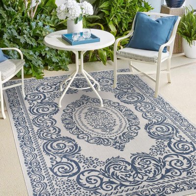 Tapis extérieur, kilim reversible EX1 NEIROL UN AMOUR DE TAPIS