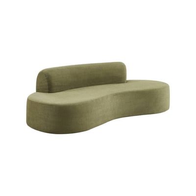 Canapé virgule compressé organique 3 places tissu chenille CURV SWEEEK