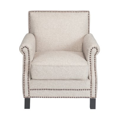 Fauteuil en tissu tramé lin L72 cm - HECTOR SIGNATURE
