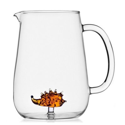 Carafe verre soufflé hérisson  Animal Farm ICHENDORF