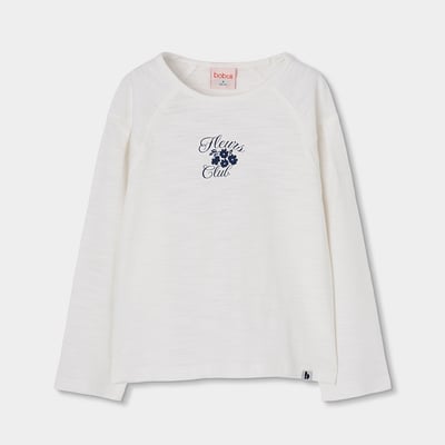 T-shirt fille en maille imprimé fleurs BOBOLI