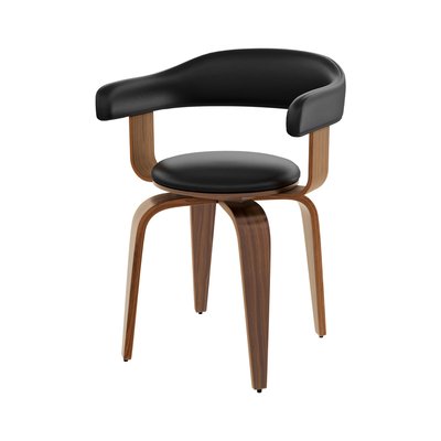 Chaise avec accoudoirs en cuir synthétique (à l'unité) - HAROLD RENDEZ-VOUS DÉCO