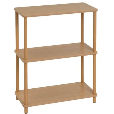 Étagère 3 plateaux en bois et métal 60x30x76cm WADIGA