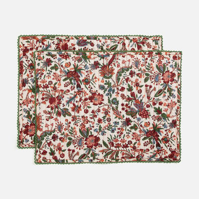 Lot de 2 sets de table en voile de coton, KALI LA REDOUTE INTERIEURS