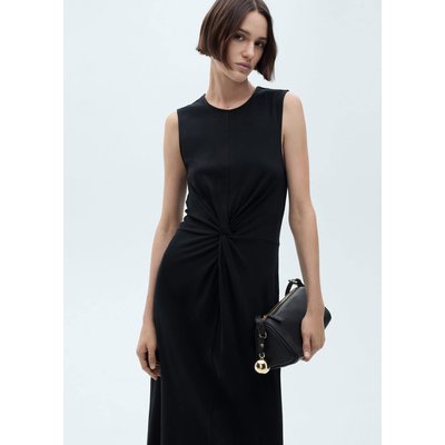 Robe midi détail drapé MANGO