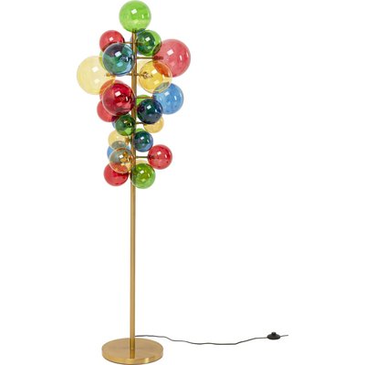 Lampadaire en verre et acier, SCALA BALLS KARE DESIGN