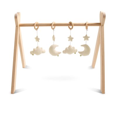 Arche d'éveil bois avec 4 jouets SAUTHON