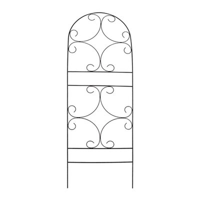 Treillis support pour plantes en acier noir Volute JARDINDECO