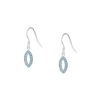 Boucles d'oreilles en argent 925 et cristal CLEOR