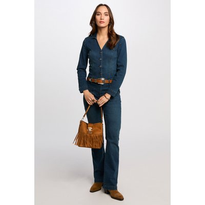 Combinaison longue large jean MORGAN
