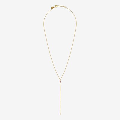 Collier cravate longue venus tourmaline rose CAROLINE NAJMAN