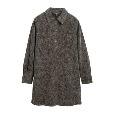 Robe courte manches longues en velours côtelé NEXT