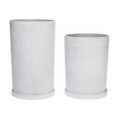 Pot de fleur en Pierre (lot de 2) HUBSCH