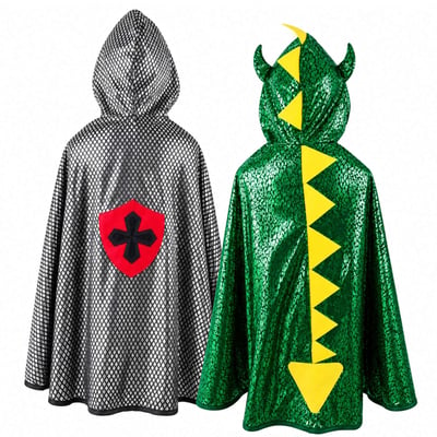 Déguisement enfant cape reversible chevalier dragon GREAT PRETENDERS