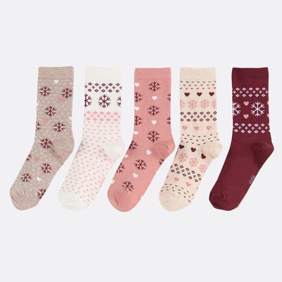 Pack of 5 Pairs of Christmas Socks LA REDOUTE COLLECTIONS