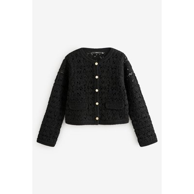 Veste boutonnée en tricot crocheté NEXT