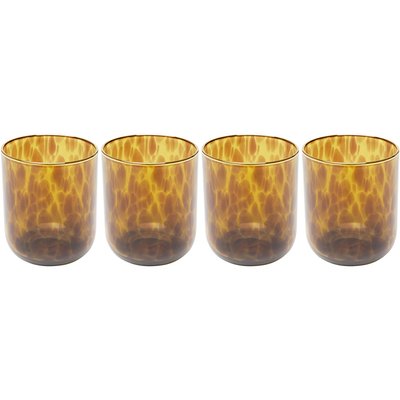 Lot de 4 verres à eau, CARAMEL KARE DESIGN