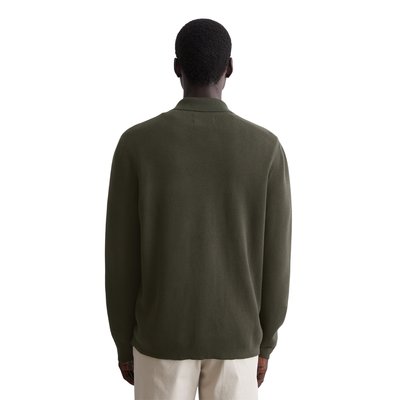 Veste tricotée régulière style polo en coton bio MARC O'POLO