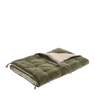 Futon en velours de coton et lin BLANC D’IVOIRE