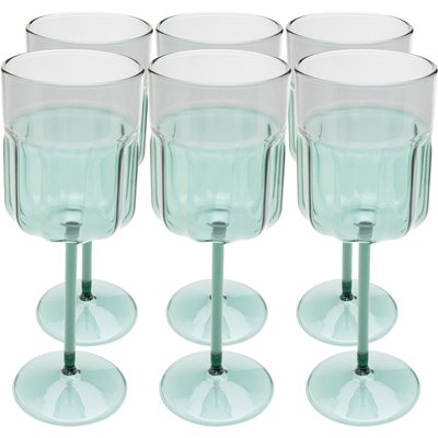 Lot de 6 verres à vin, DUETTO KARE DESIGN