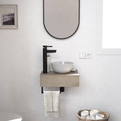 Lave-mains épais +vasque+robinet+miroir SOHO MOB IN