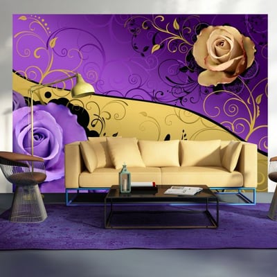 Papier peint intissé panoramique Fleurs Double elegance EDEN