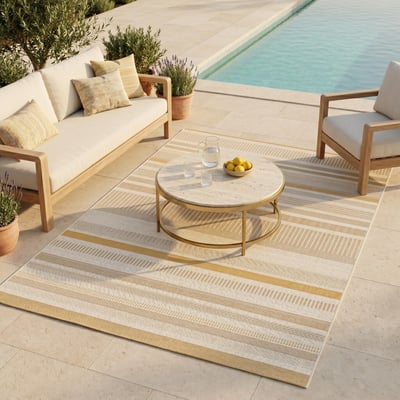 Tapis extérieur intérieur moderne lignes   SUNSHINE STRAT THE DECO FACTORY