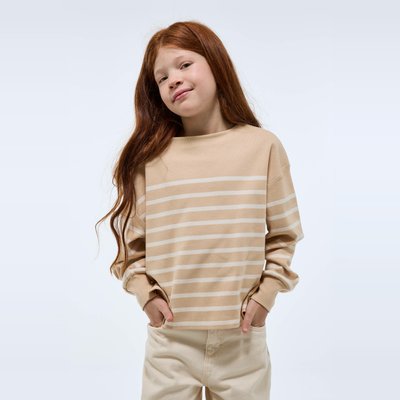 T-shirt manches longues rayé en coton BIO MONOPRIX