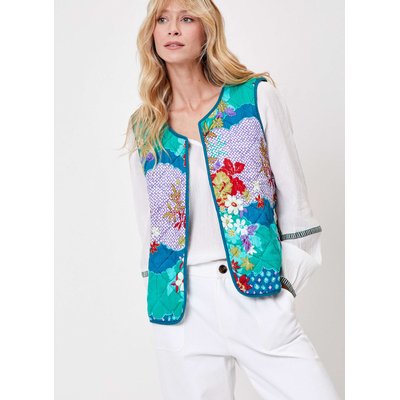 Gilet sans manches coton bio imprimé réversible matelassé NACHO LA FIANCÉE