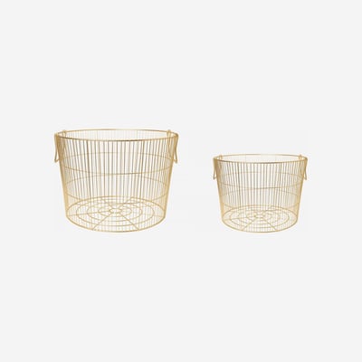 Lot de 2 paniers de rangement en métal ALO HABITAT