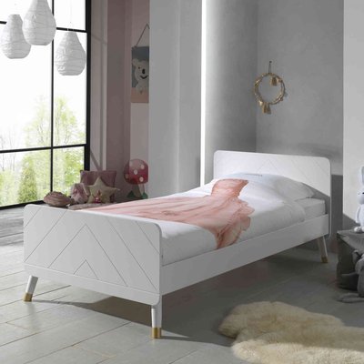 Lit avec sommier, pieds arrondies TERRE DE NUIT