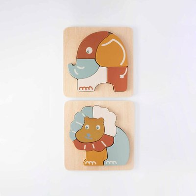 Lot de 2 puzzles en bois FSC TROIS KILOS SEPT