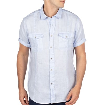 Chemise en lin manches courtes SHILTON