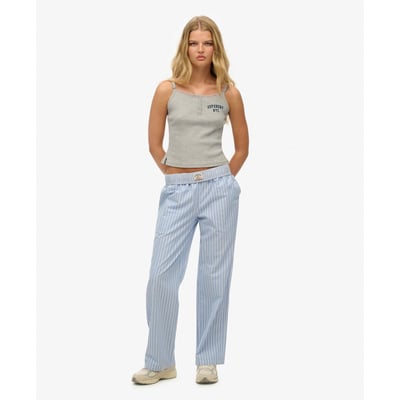 Pantalon Rayé Coton Bio Coupe Droite SUPERDRY