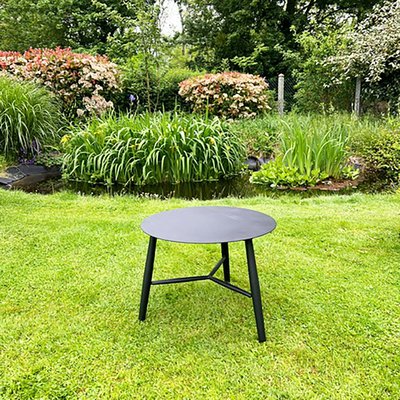 Table basse de jardin en aluminium noir Ø 75 cm STOCKHOLM PIER IMPORT