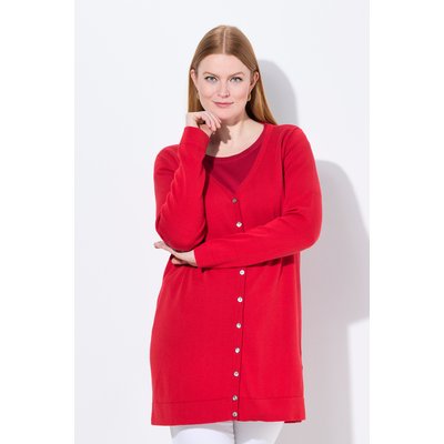 Cardigan long en coton Pima. Décolleté V ULLA POPKEN