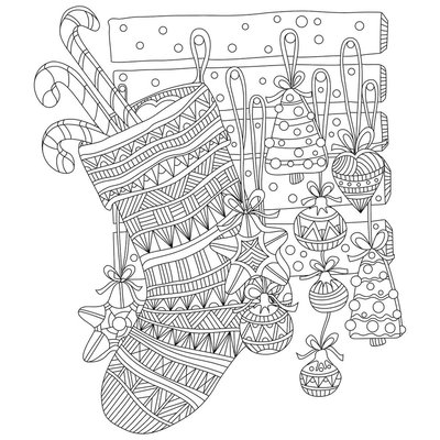Tableau Sur Toile À Colorier Gourmand NOËL CEANOTHE