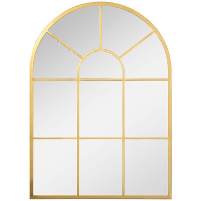 Miroir mural style art déco dim. 50L x 70H cm métal HOMCOM