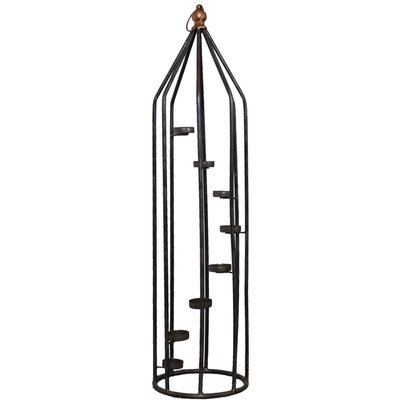 Colonne bougeoir en fer  8 bougies JARDINDECO