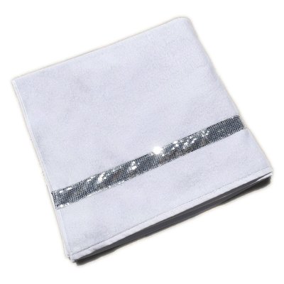 Serviette de plage Jacquard 100 % coton Collection Riviera Blanc LIOU