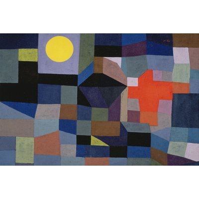 Tableau d'art classique Paul Klee Feu par Pleine Lune HEXOA