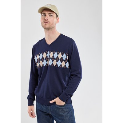 Pull motifs jacquards en coton BERAC GUY DE BERAC