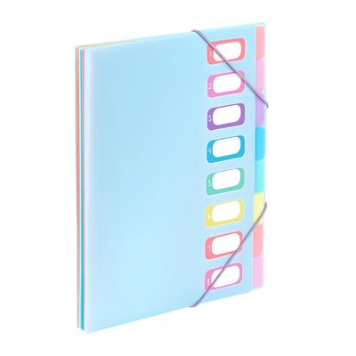 Trieur document A4 avec 8 compartiments RAINBOW PASTEL VIQUEL