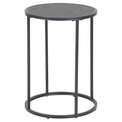 Table d'appoint ou bout de canapé petit modèle en MDF et métal TOILINUX
