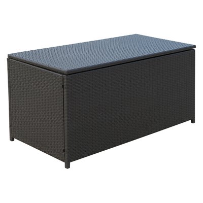 Coffre malle de rangement 118L x 54l x 59H cm café foncé OUTSUNNY