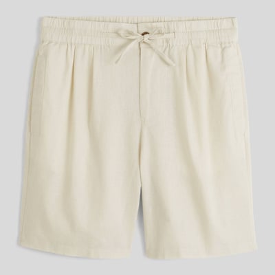 Bermuda à pince en mélange coton et lin MONOPRIX