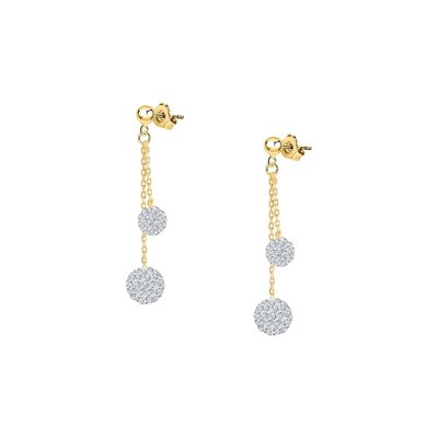 Boucles d'oreilles en argent 925 et cristal CLEOR