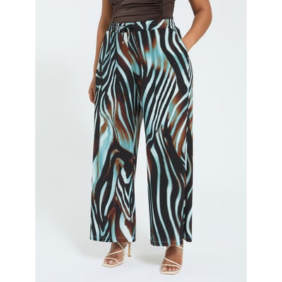 Pantalon palazzo zébré FIORELLA RUBINO