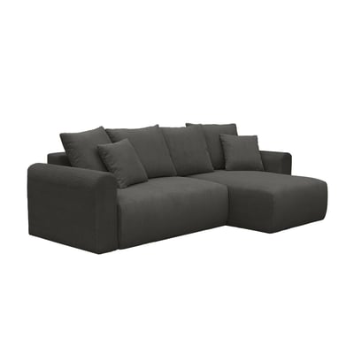 Canapé d'angle convertible réversible 3 places velours côtelé avec coffre ALMO SWEEEK